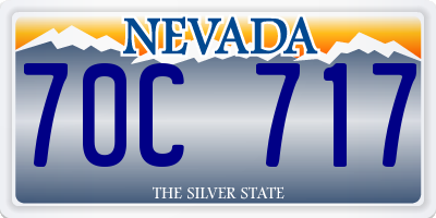 NV license plate 70C717