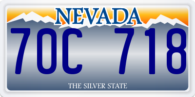 NV license plate 70C718