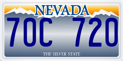 NV license plate 70C720