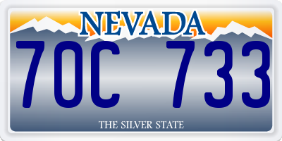 NV license plate 70C733