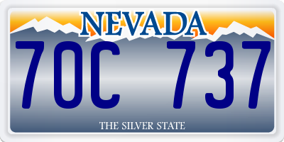 NV license plate 70C737