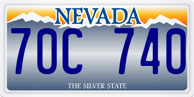 NV license plate 70C740