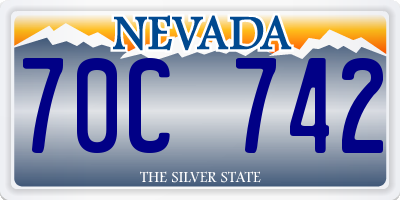 NV license plate 70C742