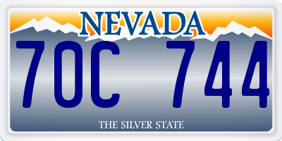 NV license plate 70C744