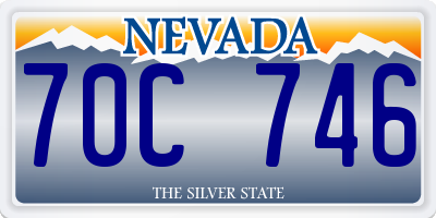 NV license plate 70C746