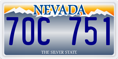 NV license plate 70C751