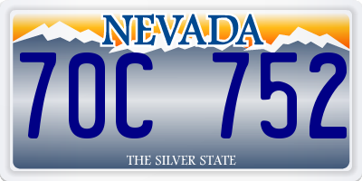 NV license plate 70C752