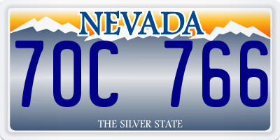 NV license plate 70C766