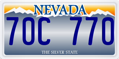 NV license plate 70C770