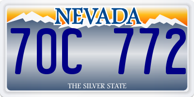 NV license plate 70C772