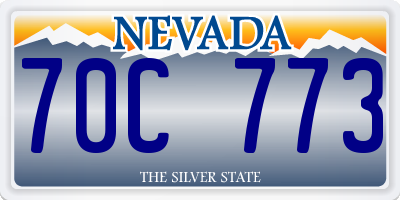 NV license plate 70C773