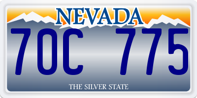 NV license plate 70C775