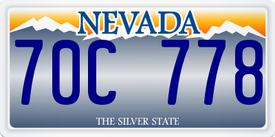 NV license plate 70C778
