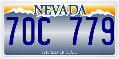 NV license plate 70C779