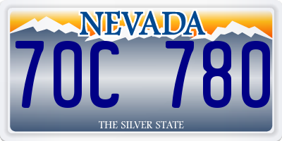 NV license plate 70C780