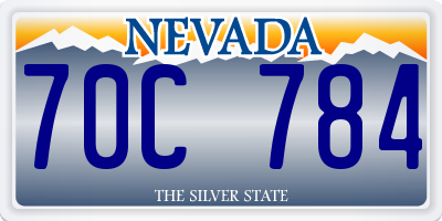 NV license plate 70C784