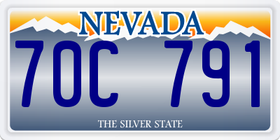NV license plate 70C791
