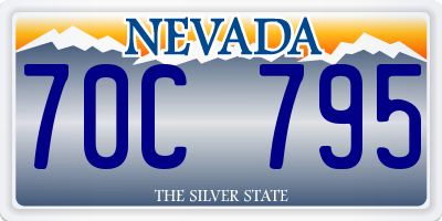 NV license plate 70C795