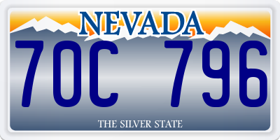 NV license plate 70C796