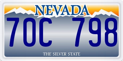 NV license plate 70C798