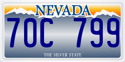 NV license plate 70C799