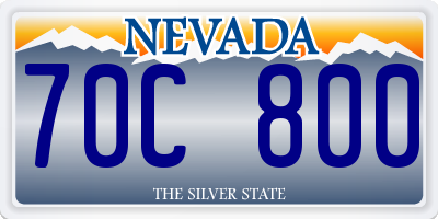 NV license plate 70C800