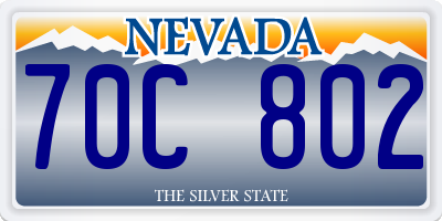 NV license plate 70C802