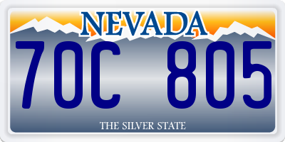 NV license plate 70C805