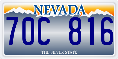 NV license plate 70C816