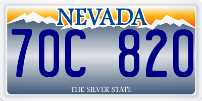 NV license plate 70C820