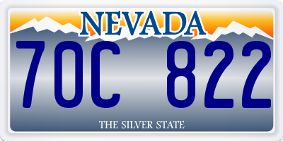 NV license plate 70C822