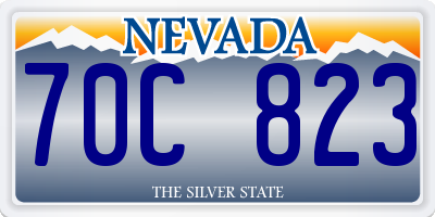 NV license plate 70C823