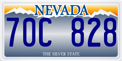 NV license plate 70C828