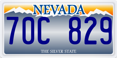 NV license plate 70C829