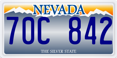 NV license plate 70C842