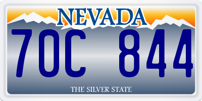 NV license plate 70C844