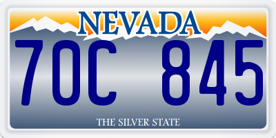 NV license plate 70C845