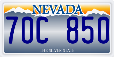 NV license plate 70C850