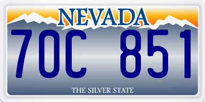 NV license plate 70C851