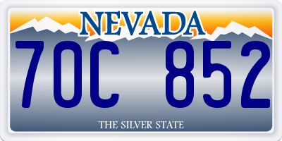 NV license plate 70C852