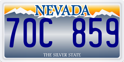 NV license plate 70C859