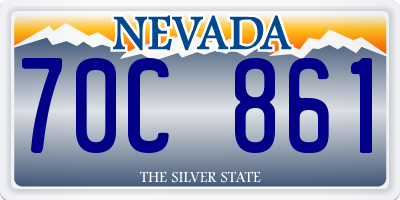 NV license plate 70C861