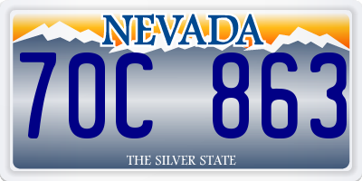 NV license plate 70C863