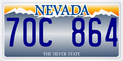 NV license plate 70C864