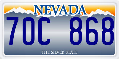 NV license plate 70C868