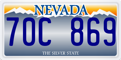 NV license plate 70C869