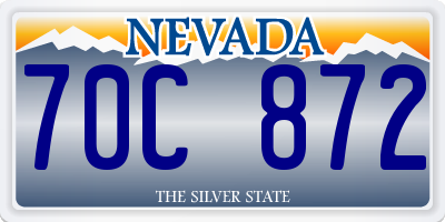 NV license plate 70C872