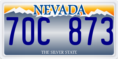 NV license plate 70C873