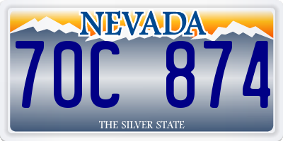 NV license plate 70C874