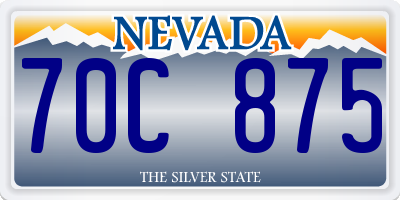 NV license plate 70C875